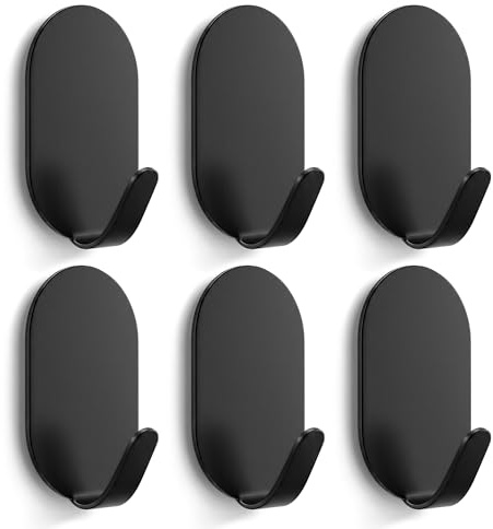 Menylon Wandhaken zum Aufkleben, robust, Edelstahl, Huthaken für die Wand, selbstklebend, kein Nagelhaken für die Rückseite der Tür, extra klebrige Haken zum Aufhängen von Mantel, Stoff, Handtuch