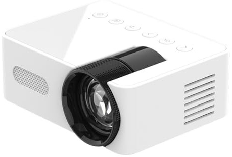 Asyduey YT100 White Mini Home Projector Projector Portable Mini Home Theater Wireless Cell Phone Multi-Function Projector Easy Install
