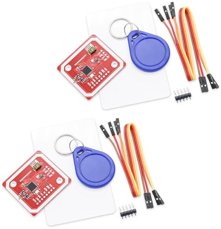 PN532 NFC Reader Ulegqin PN532 NFC NXP RFID Modul PN532 NFC RFID V3 Modul, Nahfeldkommunikationsleser Kit I2C mit S50 weißer Karte, Schlüsselkarte kompatibel mit Arduino(2 Stück)