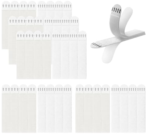 20 Paare Bildaufhänger Klettband Selbstklebend - Bilderhaken Selbstklebend, Selbstklebendes Klettband, Rückstandsfrei Klett Klebeband Bilderhaken für Bilderrahmen Wandkunst