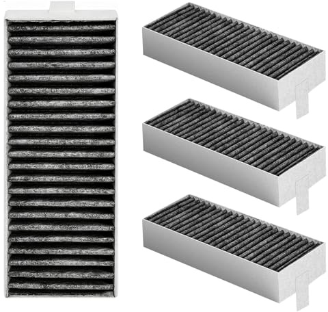 KASURE 4 Stück Aktivkohlefilter für Dunstabzugshaube 193×75×35 mm, für Bosch HEZ9VRCR0 Siemens HZ9VRCR0 Neff Z821VR0 Gaggenau CA282111 Constructa CZ9VRCR0 Umluftfilter Dunstabzugshaube