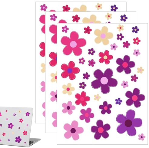 3 Blätter Prilblumen Aufkleber,105pcs Fahrrad Sticker,Blümchen Fahrrad Aufkleber,Autoaufkleber Blumen,Fahrradaufkleber Rahmen,für Kinder,Mädchen Sticker Blumen,für Laptop,Helm,Auto,Bike,Kühlschrank