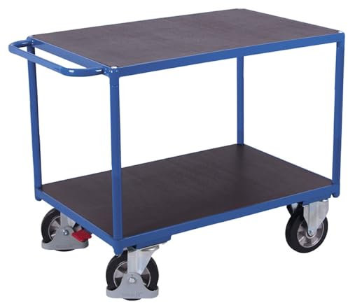 Schwerlast Tischwagen mit 2 Ladeflächen Traglast (kg): 1000 Ladefläche: 1595 x 800 mm RAL 5010 Enzianblau