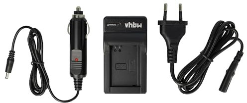 vhbw Chargeur Compatible avec Samsung ED-BP1030, BP-1030 caméra caméscope Action-cam - Station + câble de Voiture, témoin de Charge