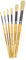 Major Brushes Hog Bristle Short Handle Round Tip Paint Brushes - Set of 6