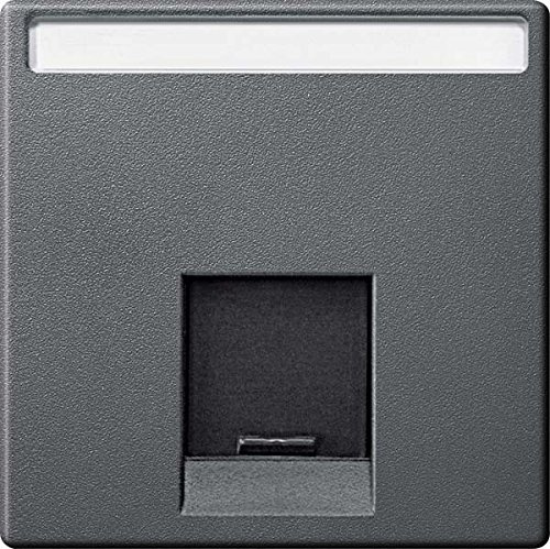 Merten Zentralplatte für Schneider Electric-Connector 1 Fach, System M, anthrazit, MEG4573-0414