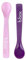b.box Baby 2 Soft Bite Flexibler Löffel-Set ab 9 Monaten | Farben: 1 rosa - 1 lila | inkl. 2 Löffel | BPA-frei | Phthalate & PVC frei | spülmaschinenfest