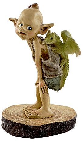 Top Collection Miniatur Feengarten und Terrarium Statue Garden Pixie Elfe mit Baby-Drache