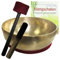 Klangschale XL4 THERAPIEKLANGSCHALE 4-teiliges Klangmassage-Set mit BUCH von Peter Hess. Therapie-Qualität ca. 4000g ca. 30-32 cm Handarbeit aus Nepal mit Kissen, Holz-Leder-Klöppel. 70083