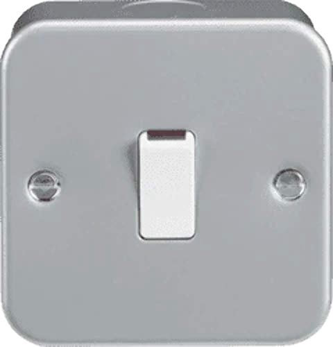 Knightsbridge M8341 Metal Clad 20A 1G DP Switch, Grey, 45.0 mm*82.0 mm*82.0 mm