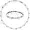 Soul-Cats Set Collier und Armband aus Keramik und Edelstahl in weiß Silber