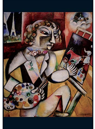 Piatnik-P549649 Marc Chagall-Autorretrato de 7 Dedos, Solo Color (5496)