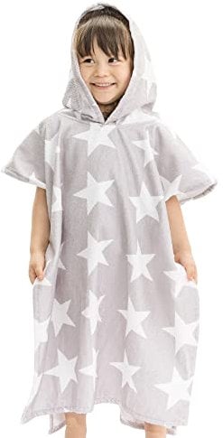 HOMELEVEL Kinder und Baby Badeponcho - Poncho Handtuch für Strand Schwimmbad - Surfponcho mit Kapuze - Bademantel für Babys Jungen und Mädchen