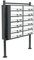 Wiltec 12er Briefkastenanlage Weiß/Anthrazit 898 x 270 x 1500 mm, Standbriefkasten mit 2x6 Fächern, Schlüssel und Namensschild, Briefkasten Postkasten mit Ständer