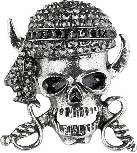 Das Kostümland Piraten Totenkopf Skull Ring - Silber