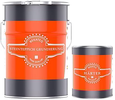 BEKATEQ 2K Epoxidharz Steinteppich Grundierung, 7,5kg farblos I Untergrundvorbereitung für Natursteinteppich, Beton, Estrich, Fliesen & Stahl I für innen & außen I chemikalienbeständig BK-620EP
