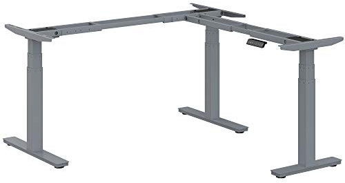 Ergotopia® Desktopia Edge elektrisch höhenverstellbares Tischgestell für Eckschreibtische/Premium Ecktischgestell mit 3 Jahren Garantie (Grau)