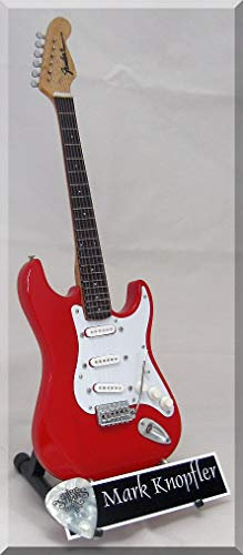 MARK KNOPFLER Miniatur Gitarre DIRE STRAIT mit Plektrum