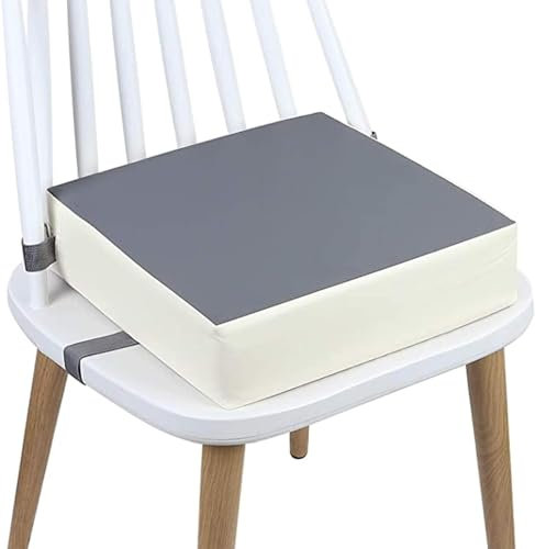 Tragbares Sitzerhöhung, Hochstuhl, waschbar, mit Sicherheitsschnalle, für Mahlzeiten, Reisen, Bambus, Kinder (Grau)