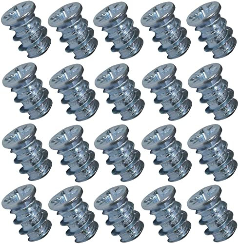 AERZETIX - C44757 - Lot de 20 vis euro pour meubles/armoire/placard - assemblage de bois - Ø6.3x9mm - en acier zingué métal - à empreinte pozidriv