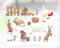 TinyFoxes Fensterbild Ostern - Fensterbild Großes Oster-Set - selbstklebend und wiederverwendbar - handgezeichnet von Kristin Franke