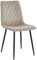 Mevsim Seasons - Elisia Esszimmerstuhl Beige 1er Set - Samt - Metallbeine - Wohnzimmerstuhl - Samt Sofasessel - Edelstahl Küchenstuhl Schwarze Metallbeine - Polyester Stuhl - Anti-Rutsch