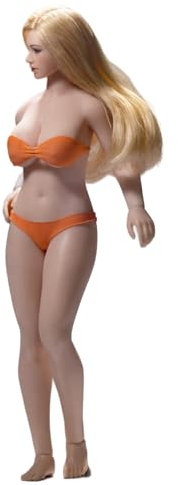 HiPlay TBLeague - Action figure femminile super flessibile senza cuciture, scala 1/12, 15,2 cm, corpo grassoccio, in miniatura, da collezione, T05A (pallido, busto grande)