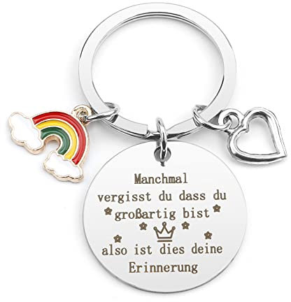 Rocberup Mutmacher Geschenk Schlüsselanhänger Freundschaft Kollegin, Freund Geschenk Schwestern Geschenke, Motivationsgeschenke Aufmunterung Geschenke für Beste Freundin Abschiedsgeschenk Kollegen