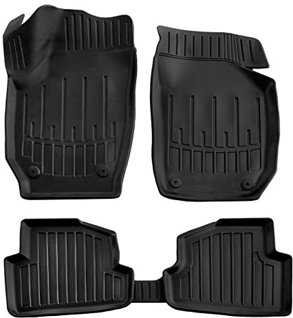 J&J AUTOMOTIVE | 3D TPE Gummifußmatten Gummimatten Passend Für Fabia 2 (5J) 2007-2014, Anti-Rutsch, Abwaschbar, Allwetter, Hohes Rand, 5-TLG