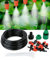 Yulaiyoen Micro Drip Irrigation Kit, Garden Irrigation System Plant Automatic Watering Kit with 32.8ft 1/4inch Blank Distribution Tubing Hose Adjustable Misting Sprinkler Nozzles for Greenhouse Patio
