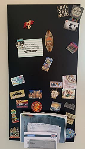 Magnetfolien DIN A4 | Haftgrund für Magnete | Magnettafel selbstklebend | Ferrofolie | beschreibbar, abwischbar, magnetisch | 21x29,7cm (Schwarz)