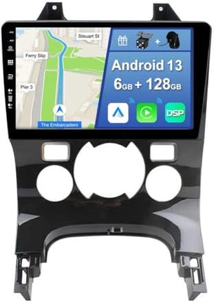 YUNTX [6GB+128GB] Android 14 Autoradio für Peugeot 3008 5008 [2009-2018]-[Integriertes CarPlay/Android Auto/DSP/GPS]-9”IPS 2.5D-Kamera+MIC-DAB/Lenkradsteuerung/Mirror Link/Bluetooth 5.0/360 Kamera