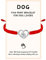 J.Endéar Hund Pfoten Armband für Damen Mädchen Silber 925 Kordel Verstellbare Armband Handgefertigter Geflochtener Kette, Pfoten Schmuck Geschenk für Hundeliebhaber, Rote