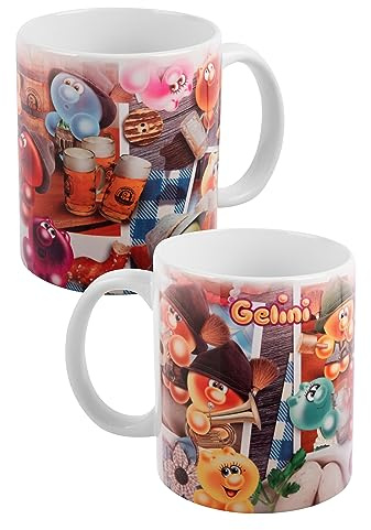 Gelini Tasse - Brotzeit - Kaffeetasse Becher Kaffeebecher aus Keramik 320 ml