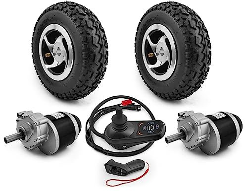 Dual 22,9 cm Rad 120 U/min 24 V 700 W Tragen Garten Rasenmäher Werkzeug Wagen Gebürstetes Getriebemotor-Kit (9 inch with remote)