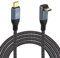 GELRHONR Cavo USB C da 90 gradi, 240 W, ad angolo retto di tipo C, PD 240 W (48 V5 A), ricarica rapida, nylon intrecciato, per S21 S20 S10 S9 S8 A21s A51 A71, dispositivi USB-C (90 gradi USB C 1 M)