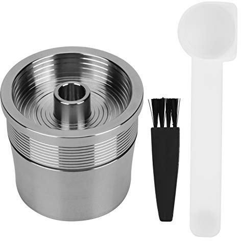 Capsules De Café Rechargeables En Acier Inoxydable, Filtre à Café Réutilisable Avec Cuillère à Brosse, Accessoires De Café Compatibles Avec la Machine à Café Illy