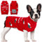 CITÉTOILE Hundepullover Weihnachten, Hund Socken Weihnachtspullover für Kleine Mittelgroße Hunde, Strickpullover Warm Weich, Winter Hunde Kleidung für Indoor Outdoor, Rot, L