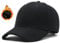 Herren Winter Basecap Schildmütze: Cuba Military Base Haube, Warme Wintermütze Trappermütze Wolle Baseball Cap Kappe, Männer Schildkappen Kopfbedeckung Hut, Groß Kopf XL XXL 61 62 63 cm schwarz