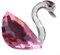 Kristall Schwan Figur Glas Schwan Skulptur Tierfigur Ornamente Tischdekoration für Hochzeitsgeschenke Heimdekoration (Rosa)
