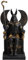 Veronese Design Skulptur Ägyptischer Gott Anubis sitzt auf Thron, Kunstharz, Schwarz / Gold, lackiert, 26,7 cm