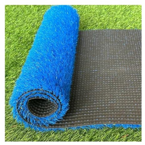 XLIHAWY Gazon Artificiel, Synthétique Extérieur Anti Tapis Tapis Rejet Gazon, Découpable Tapis Décoratif Bleu En Fausse Herbe Pour Les Terrains Jeux Arrière-cour (Couleur : Blue, Taille : 24x59in)