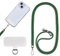 Cordon Para Movil Correa Movil Universal，Pegatinas Metálicas Para Teléfonos Móviles, Cuerdas Ajustables, Tirantes O Tirantes Para Liberar Las Manos. (Verde hierba)
