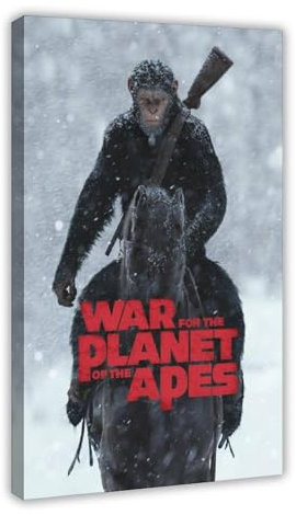 Filmposter War for The Planet of The Apes auf Leinwand, Schlafzimmer, Dekoration, Sport, Landschaft, Büro, Raumdekoration, Geschenk, Rahmenstil, 30 x 45 cm