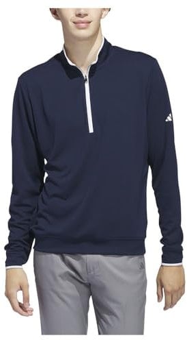 adidas Men's Lightweight Half-Zip Top, collegiate navy, L
