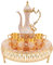 HarBin-Star Kaffeetassen Türkisch, Vintage Kaffeekannen Set mit 6 Tassen, Teetasse Royal Metall Teegläser Set, Teeservice Set für Home Coffee Tea Party (Gold)