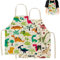 MQWDGJ Kinderschürze, 2 Stück Kochschürze Kinder, Malschürze Kinder, Verstellbare Kleinkind Kochschürze Jungen Mädchen für Küche Kochen Backen Malerei Party