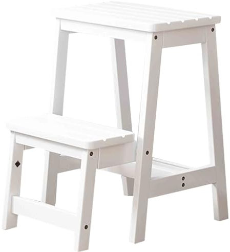 Silla Escalera Creativa Silla Escalera Plegable Multifuncional Silla Escalera Ascendente de Interior Taburete de Tres Escalas Taburete Escalera Multiusos de Interior para el hogar Diseño Resistente y