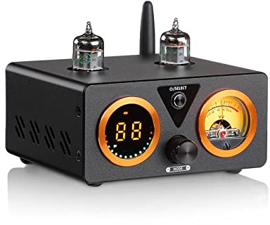 100W Tube Power Amplifier, Remote Control + Bluetooth 5.1 Multi-functional HIFI High-power Amplifier with Digital Display, Can Be Connected To Active Subwoofer/Passive Speaker