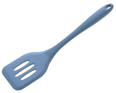 Wiltshire Silicone Slotted Turner, Flipping & Turning Tool, Fish Slice, Cooking & Serving Spatula, Heat-Resistant Utensil, Non-Stick, Non-Scratch, Petrol Blue, 29.5x6.9x1.7cm